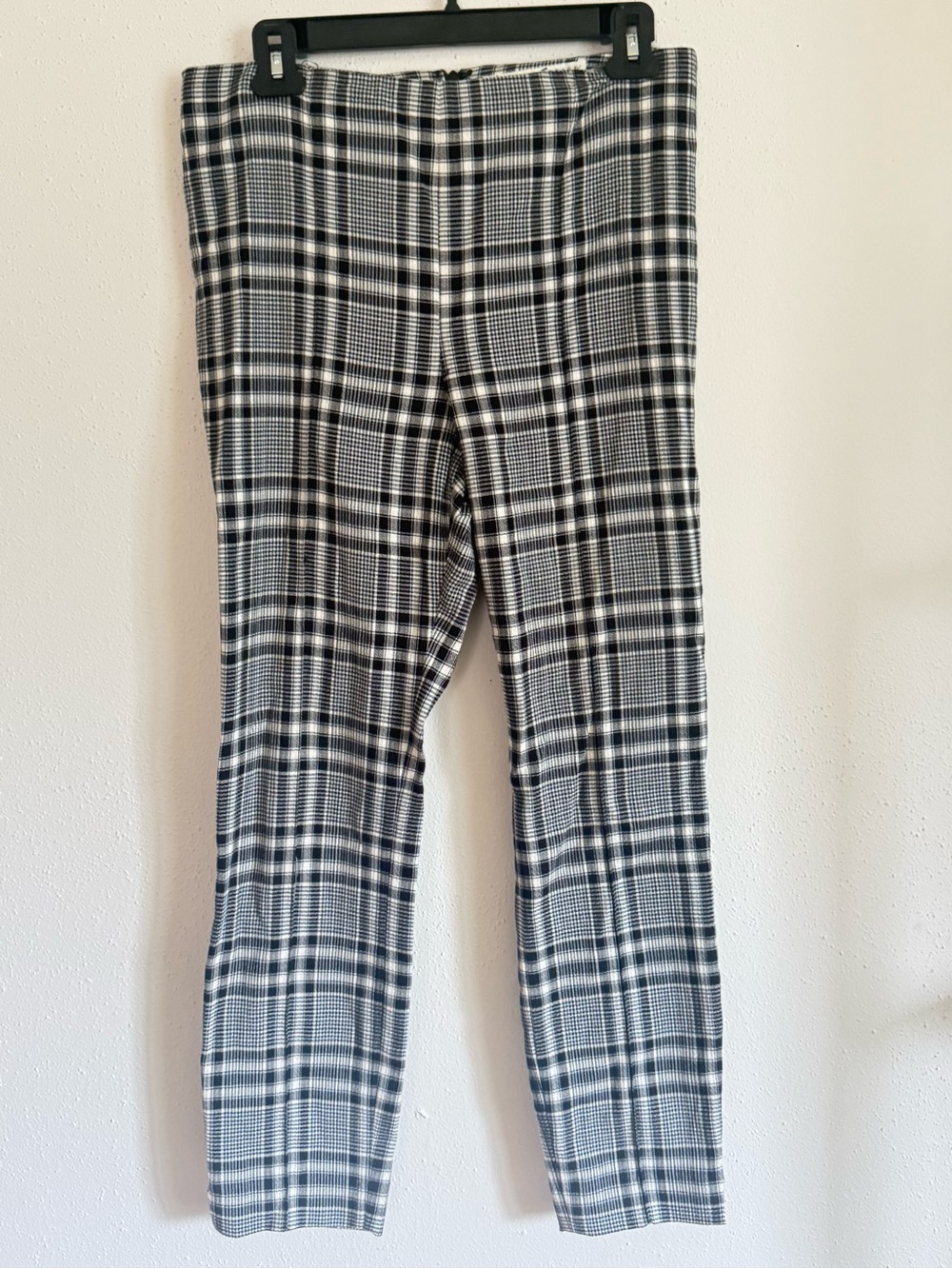 Veronica Beard Black and White Plaid Trousers